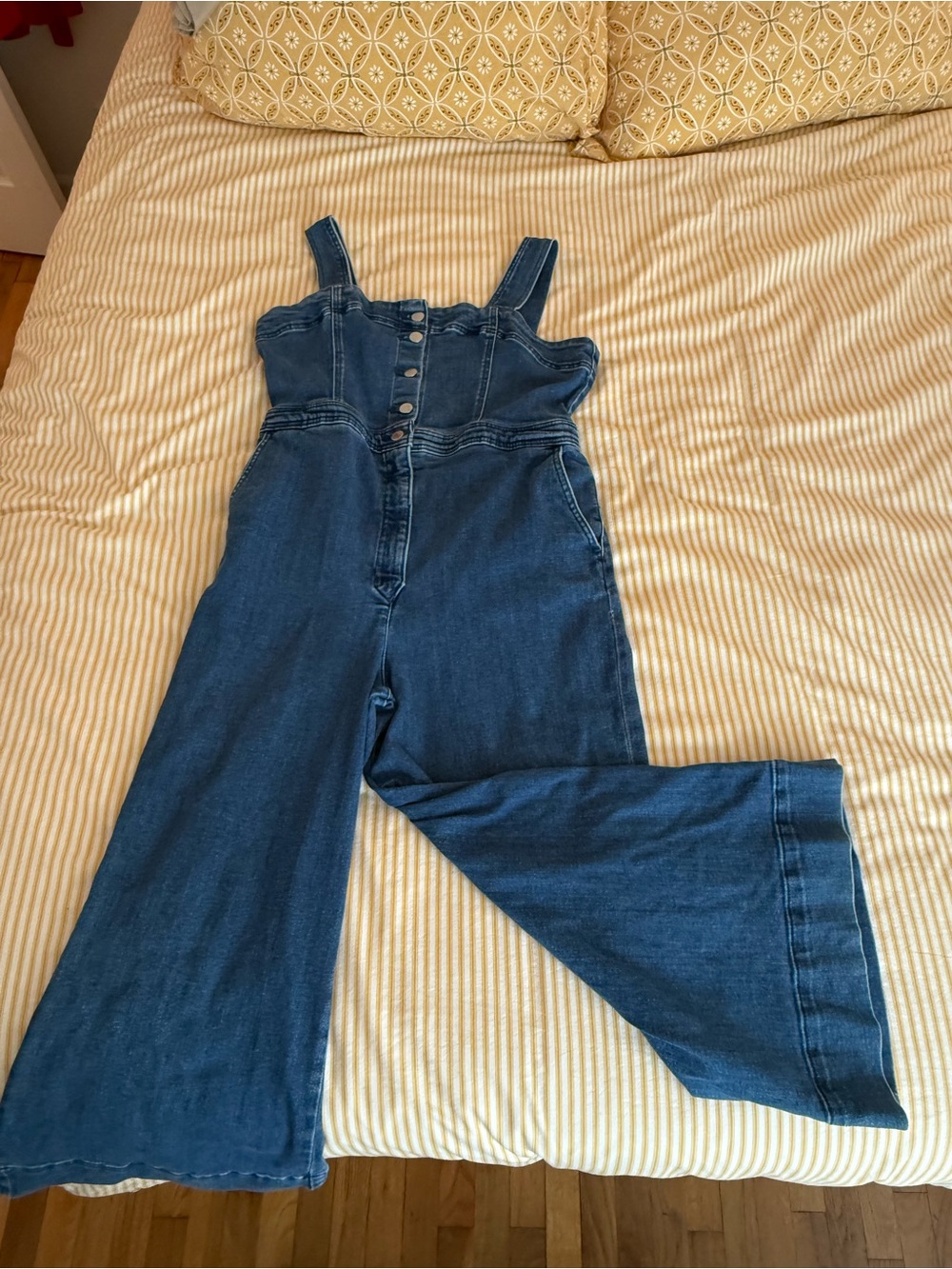 Maeve Anthropologie The Collette Portside Denim Overall Jumpsuit - Picture 7 of 9